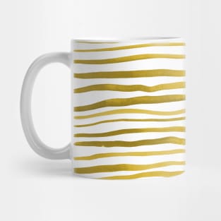 Irregular watercolor lines - yellow Mug